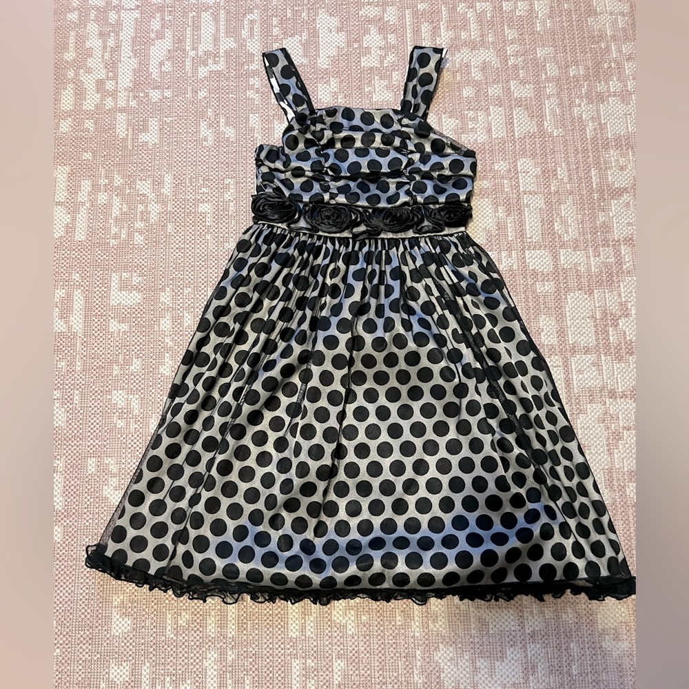 Secret Charm lined polka dot dress